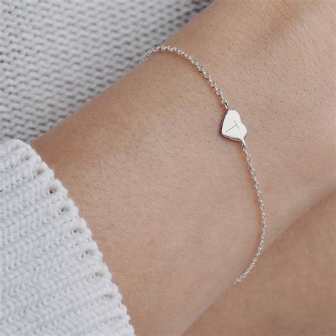 sterling silver heart bracelet